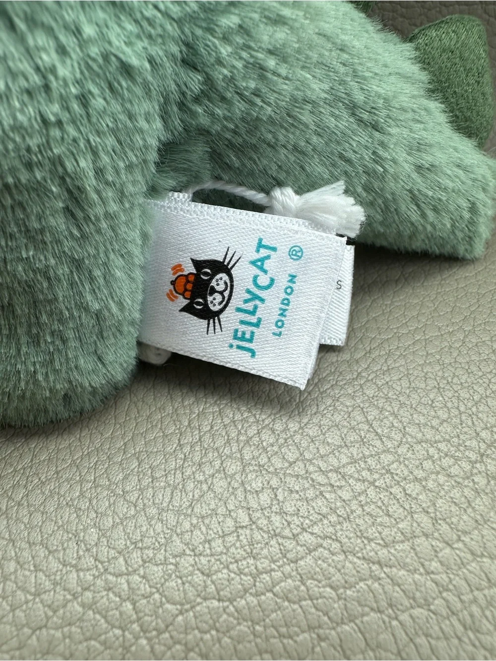 Jellycat Mini Fossilly Stegosaurus Green dinosaur RETIRED SUPER Soft EUC 7”